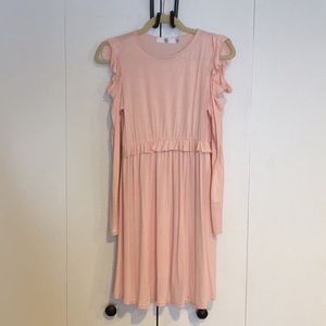 Blush Ruffle Maternity Dress